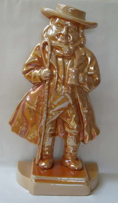 VINTAGE ENAMELED CAST IRON 'JOHN BULL' DOOR STOP