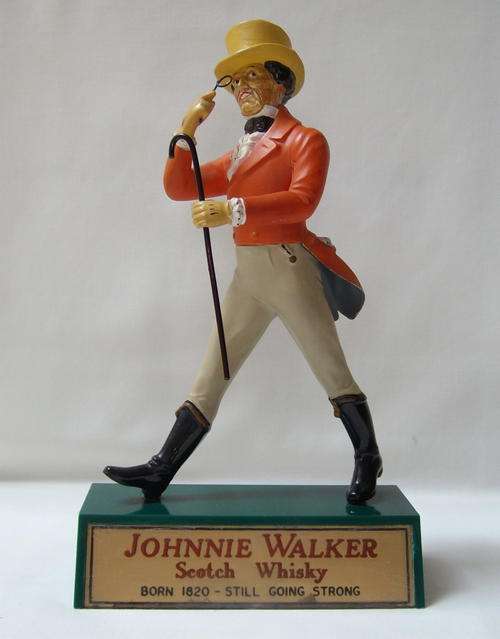 VINTAGE JOHNNIE WALKER ADVERTISING FIGURINE c1950's