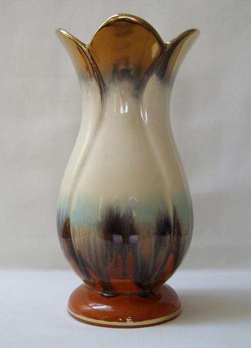 VINTAGE BAY KERAMIK GLAZED CERAMIC VASE c1950's