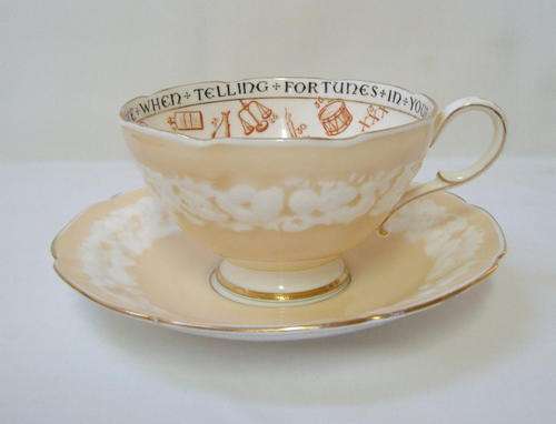 VINTAGE PARAGON 'FORTUNE TELLER' TEA DUO c1930's