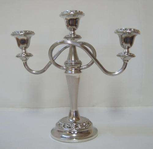 VINTAGE IANTHE SILVER PLATED THREE BRANCH CANDELABRA c1980's