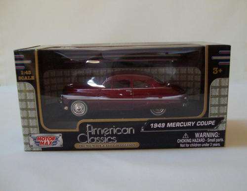MOTOR MAX AMERICAN CLASSICS ~ 1949 MERCURY COUPE 1:43