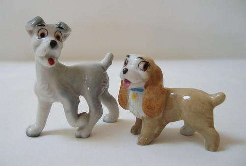 VINTAGE WADE 'LADY AND THE TRAMP' FIGURINES c1956-1965
