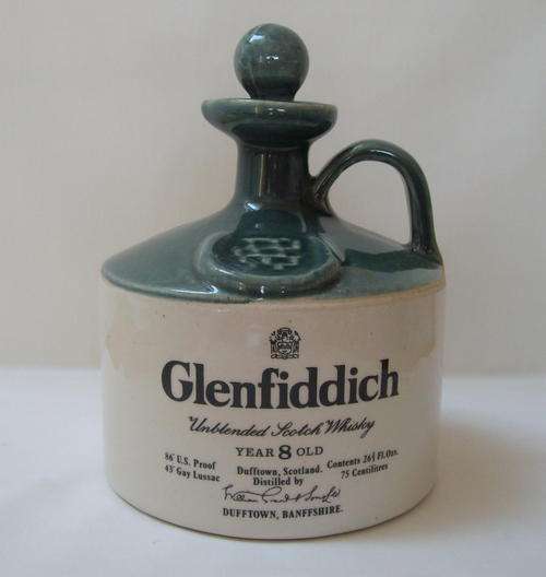 VINTAGE GLENFIDDICH WHISKY STONEWARE CROCK c1980's