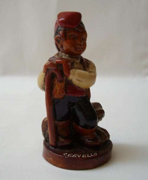 CERVELLO SOUVENIR BOY & DOG FIGURINE
