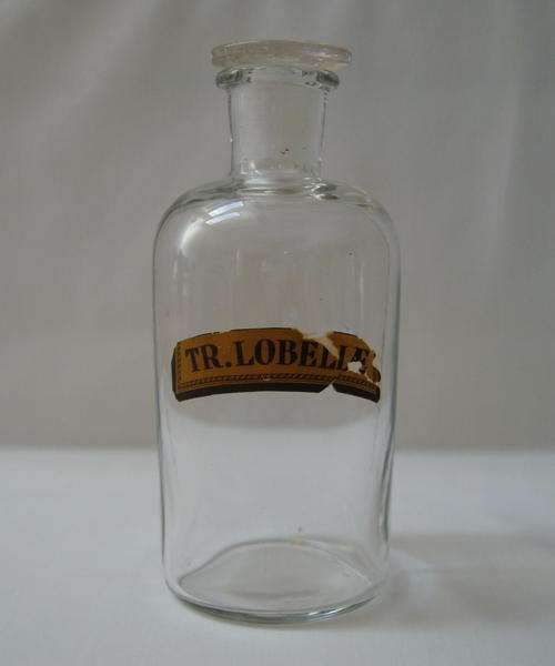 ANTIQUE 'TR.LOBELLAE' APOTHECARY BOTTLE & STOPPER