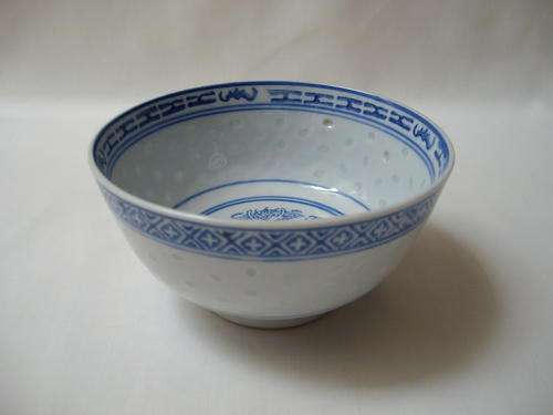 CHINESE TRANSLUCENT RICE PATTERN PORCELAIN RICE BOWL