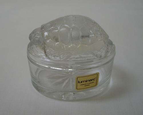 LUMINARC VERRERIE D'ARQUES SEA TURTLE TRINKET BOX