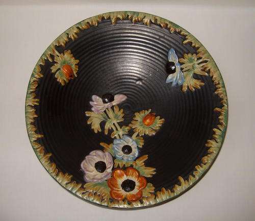 ART DECO CLARICE CLIFF INSPIRED ANEMONE FRUIT BOWL c1930's