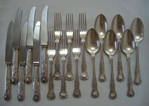 VINTAGE MAPPIN & WEBB 18pc SILVER PLATED ENTREE CUTLERY SET c1930's