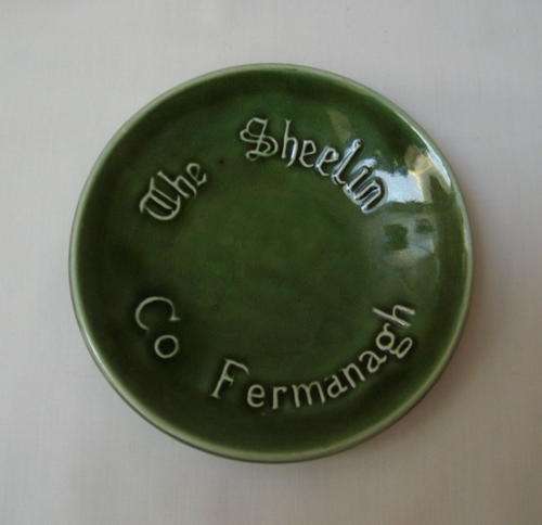 VINTAGE IRISH PORCELAIN 'THE SHEELIN Co FERMANAGH' PIN DISH