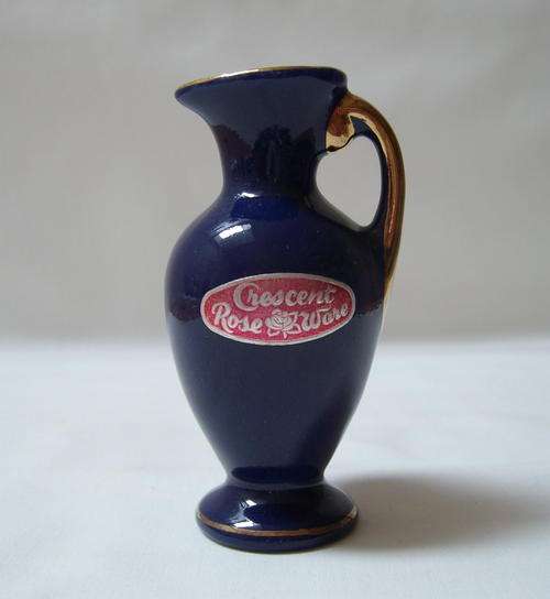 VINTAGE CRESCENT POTTERIES ROSE WARE MINIATURE JUG VASE