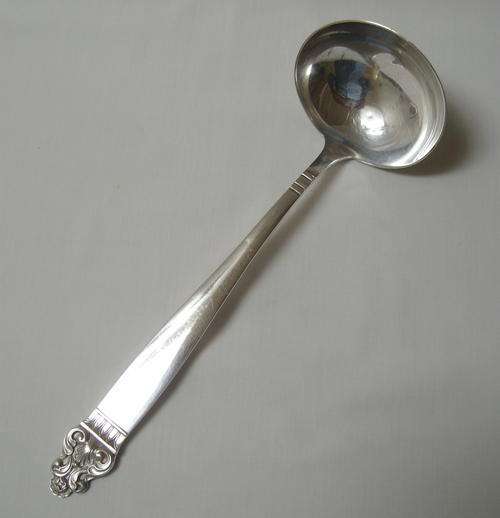 VINTAGE THORVALD MARTHINSEN VIDAR NORWEGIAN SILVER-PLATED SOUP LADLE c1967