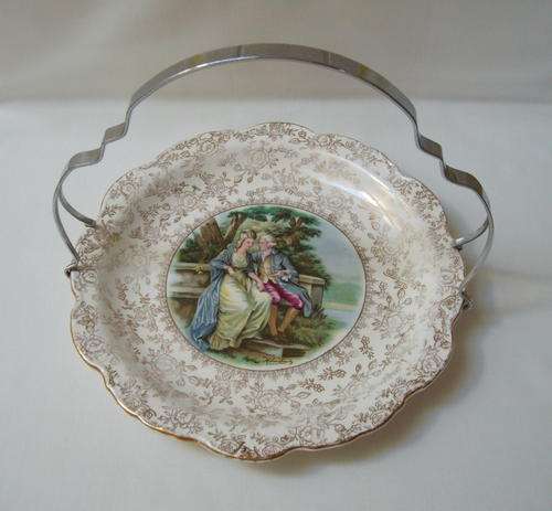 VINTAGE JAMES KENT OLD FOLEY 'ROMANCE' CAKE PLATE c1950's