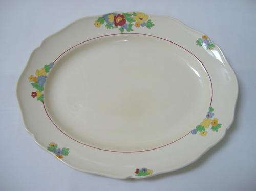 ART DECO ROYAL DOULTON 'MINDEN' 34cm MEAT PLATE c1933