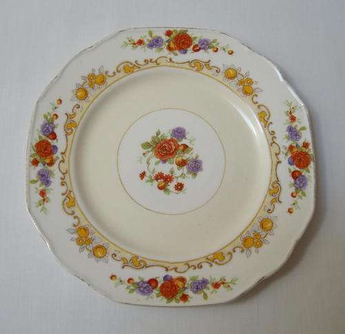 ART DECO GRINDLEY WINDSOR IVORY 'BRIERLEY' 15.5cm TEA PLATE c1928 (1 of 5 available)