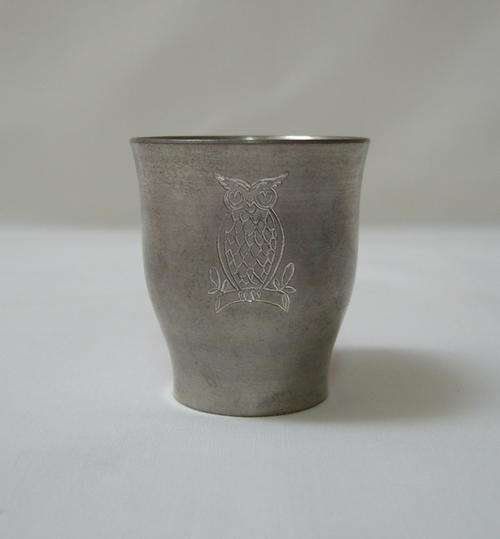 VINTAGE GERMAN PEWTER CITY OF UELZEN SOUVENIR SCHNAPPS BEAKER