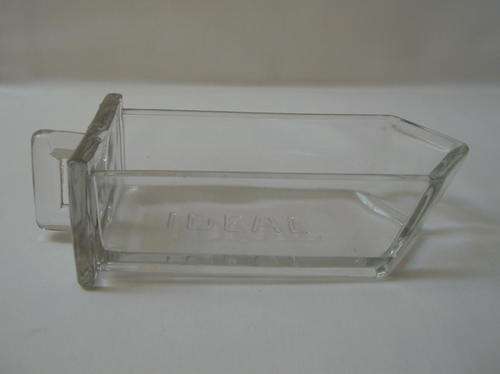 VINTAGE PRESSED GLASS 'IDEAL' MILK JUG