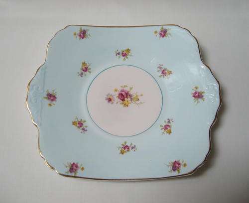 VINTAGE FOLEY BONE CHINA 21cm CAKE PLATE c1948-1963