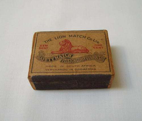 VINTAGE SOUTH AFRICAN LION MATCHBOX
