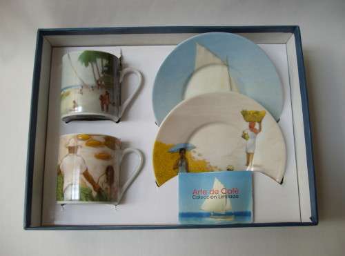 JUAN PLUTARCO ANDÚJAR ARTE DE CAFÉ LIMITED COLLECTION 4pc DEMITASSE ESPRESSO COFFEE SET
