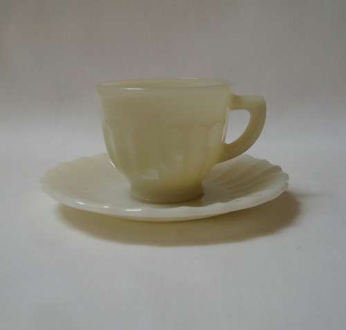 SET OF TWO VINTAGE BRAZILIAN COLOREX OPAQUE GLASS DEMITASSE DUO'S