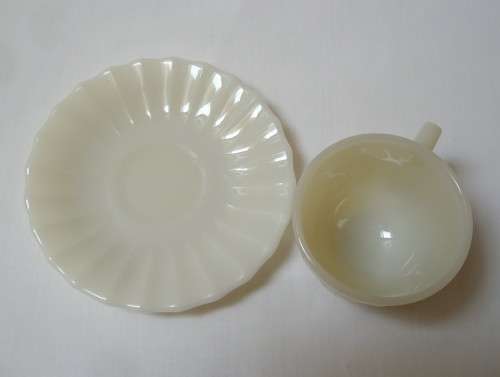 SET OF TWO VINTAGE BRAZILIAN COLOREX OPAQUE GLASS DEMITASSE DUO'S