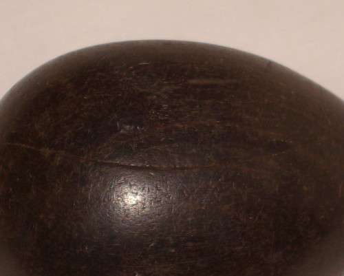 ANTIQUE ANGLO-BOER WAR POW TRENCH ART WOODEN DARNING EGG made by PAUL 1901