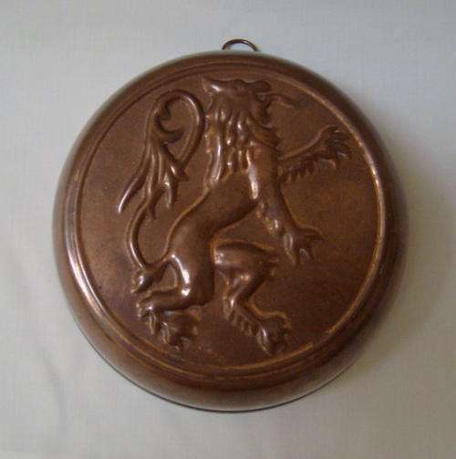 COPPER PLATED SCOTTISH FLUMMERY MOULD