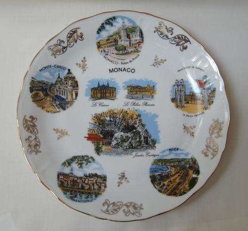 MONACO PORCELAIN SOUVENIR PLATE