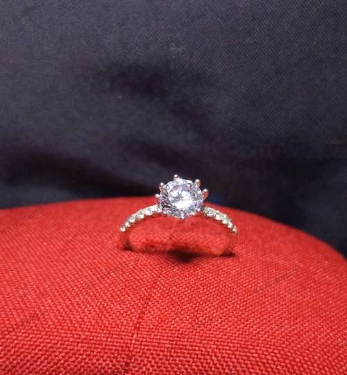 BRILLIANT LADIES 925 SOLID STERLING SILVER RING SIZE N !!