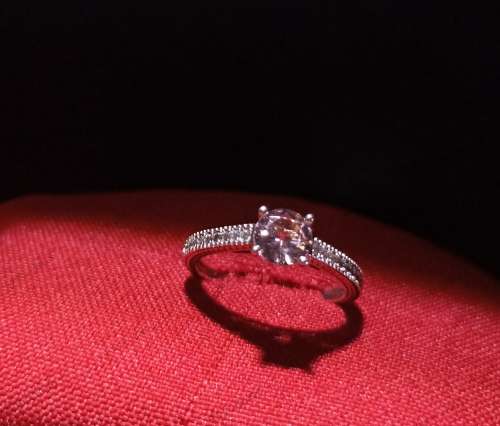 STUNNING PIENK STONE IN A SOLID 925 STERLING SILVER SETTING!!!