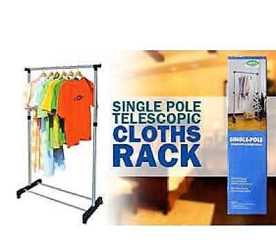 SINGLE POLE TELESCOPIC CLOTHES HANGER