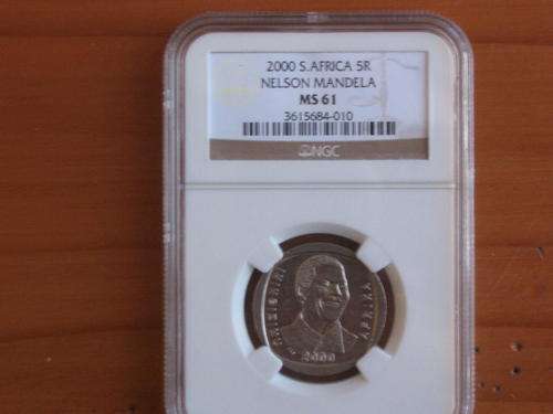 **MS61** 2000 Mandela R5 coin