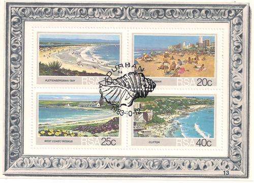1983 CTO Mint Miniature Sheet - Tourism S.A. Beaches (MS23A)