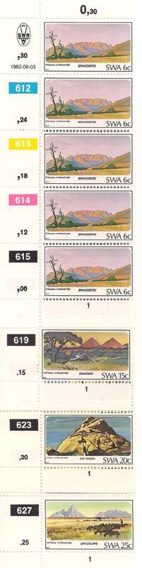 1982 Mountains Of S.W.A. - Set Of U.M CS's Of 5 (CS10A)