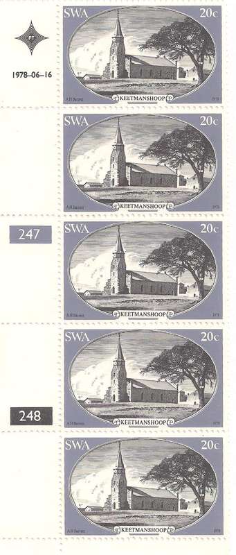 1978 Historic Churches In S.W.A. - 20c Keetmanshoop - U.M CS Of 5 (CS14D)