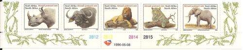 1996 Big Five Standardised - U.M Setenant Strip Of 5 Stamps(SS3)