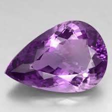 NATURAL AMETHYST - PEAR 9 x 6 mm