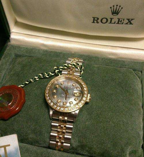 Gorgeous Ladies Rolex Datejust 6517 18k/SS Diamond dial