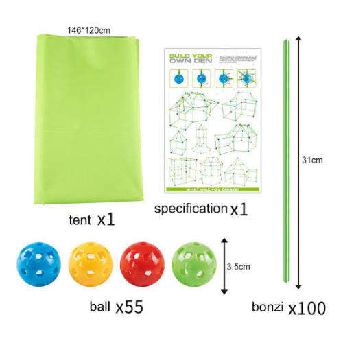 Fort Building Kits for Kids (,Build Tunnels Tents for Indoor/Outdoor)