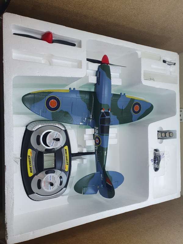 COLLECTABLE LONG RANGE `NINE EAGLES - SPITFIRE` MODEL RC aircraft.