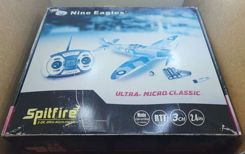 COLLECTABLE LONG RANGE `NINE EAGLES - SPITFIRE` MODEL RC aircraft.