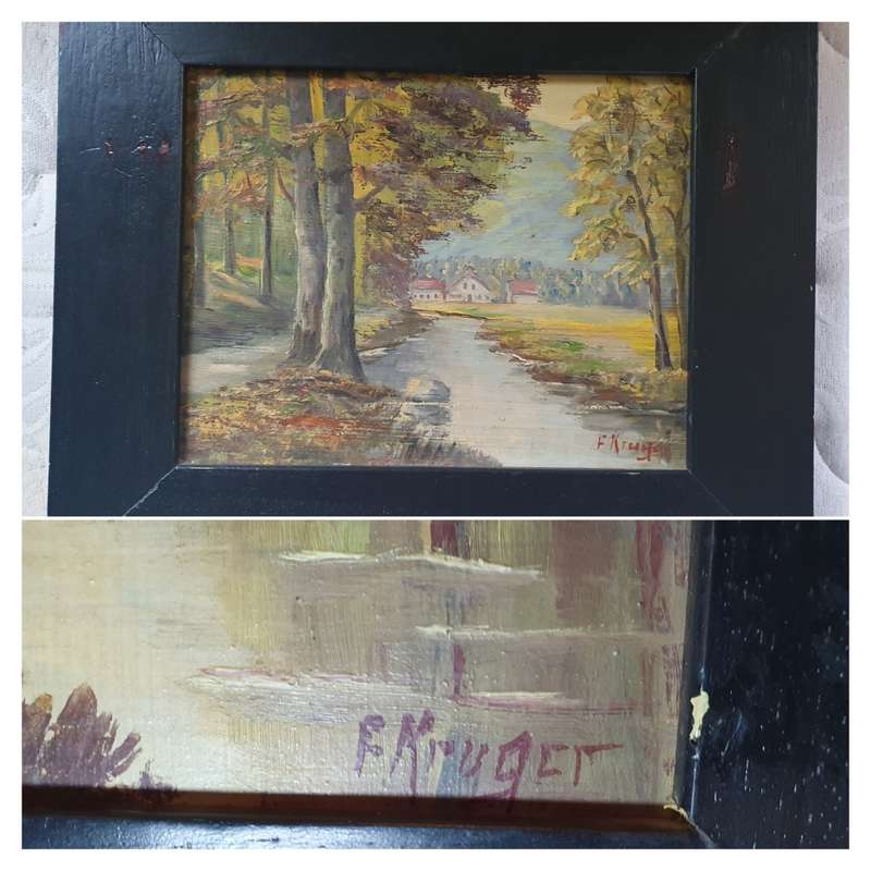 SIGNED & FRAMED RARE `FRANZ  KRUGER` OIL ON CANVAS PAINTINGS.