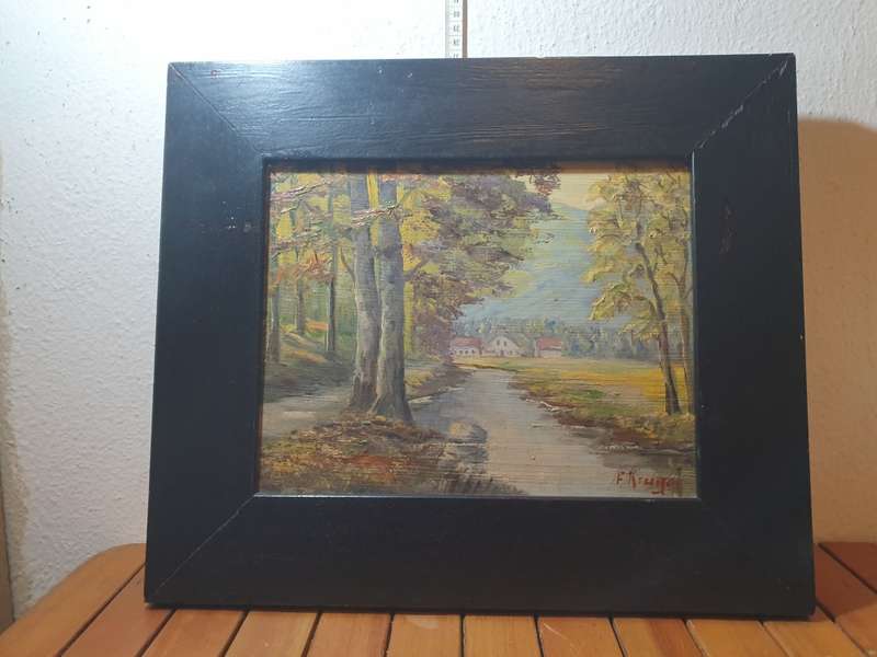 SIGNED & FRAMED RARE `FRANZ  KRUGER` OIL ON CANVAS PAINTINGS.