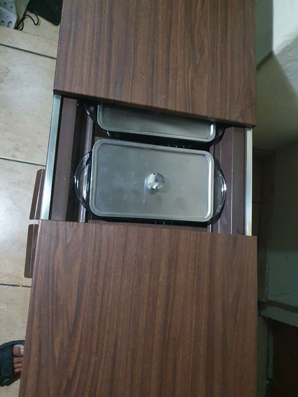 EKCO HOSTESS BY STEELCRAFT FOOD WARMER TROLLEY - COMPLETE SET DEMO STOCK.