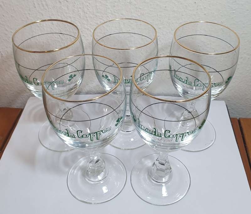 BRAND NEW SET OF 5 ``CRYSTAL STEMMED - LUMINAC FRANCE``  HIGH END CORDIAL GOBLETS.