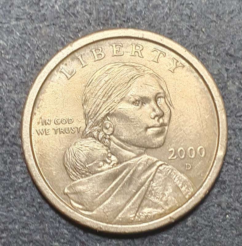 RARE 2000 D USA SACAGAWEA UNCIRCULATED ONE DOLLAR COIN