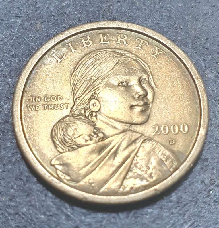 RARE 2000 D USA SACAGAWEA UNCIRCULATED ONE DOLLAR COIN