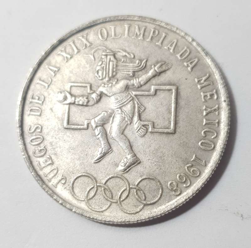 1968 MEXICO SILVER 25 ESCUDOS - HOLY GRAIL OF MILLION DOLLAR ULTRA RARE COIN REPLICA.